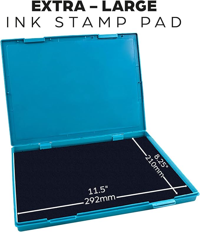 MaxMark Extra Large Orange Ink Stamp Pad - 8.25" x 11.5" - Industrial Felt Pad - Orange Color