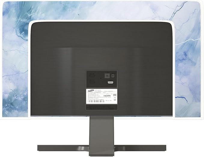 Baocicco Fashion Haze Blue Marble Screen TV Cover Cover 65 Inch Waterproof Full Body Covers for TV Display Screen Weatherproof Television Sleeve Compatible with Television LED LCD OLED TV