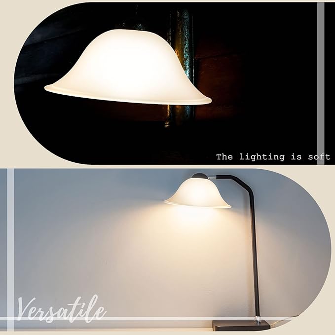 Huquary Lamp Glass Shades for Floor Lamp Elegant Cover Light Fixture Shade Light Fixture Replacement(12.2 x 4.92 x 1.65 Inch,Antique)