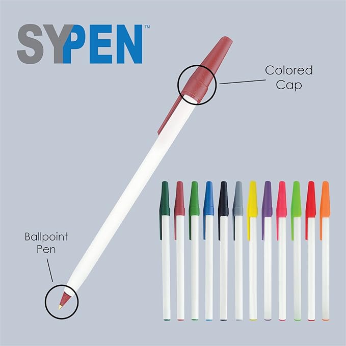 Personalized Stick Pens With your Custom Logo or Text-500 Pack Bulk-for Businesses, Parties, and Events, Custom Printed Slim Ballpoint Pens with Cap, Forest Green, Black Ink