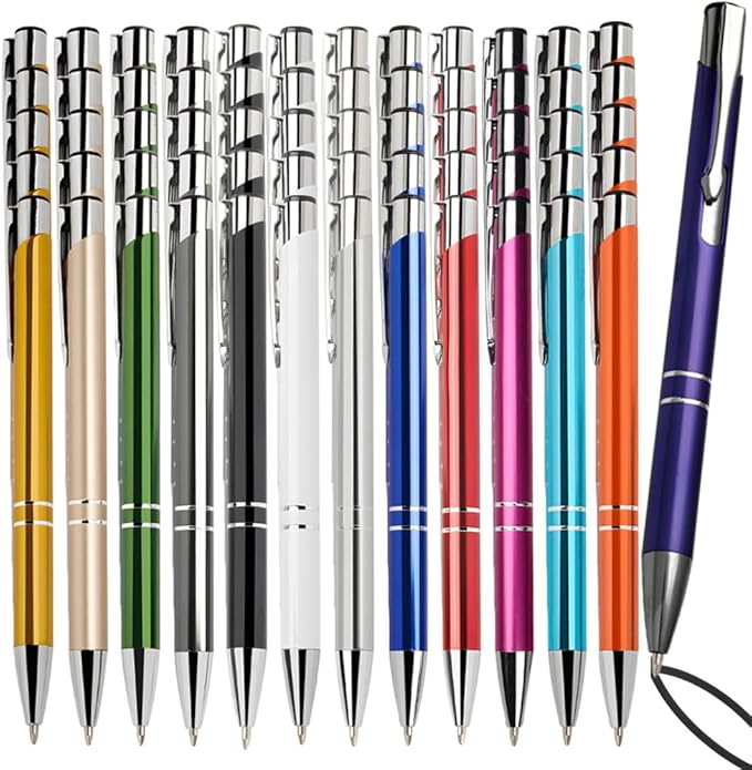 Yucold Customized ballpoint pens in bulk, personalized ballpoint pens with free engraving, for use in companies, enterprises, graduation anniversaries (Yellow,13)
