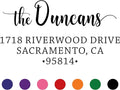 The Duncans Personalized Self-Inking Address Stamp | Envelope Return Address Stamp for Couples and Families | Custom Rubber Address Stamp (1, Medium)