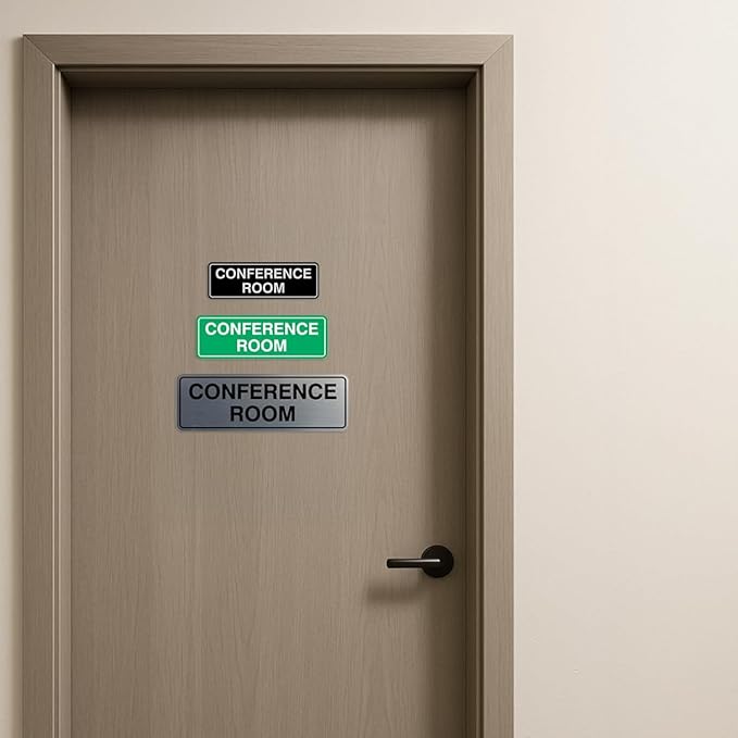 Standard Conference Room Sign - White - Large 1 Pack