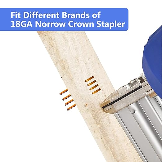 SimCos 18 Gauge 1/4" Narrow Crown Staples, Galvanized Upholstery Staples for 18 GA Pneumatic or Electric Stapler or Staple Gun (1-1/2"-3000 PCS)