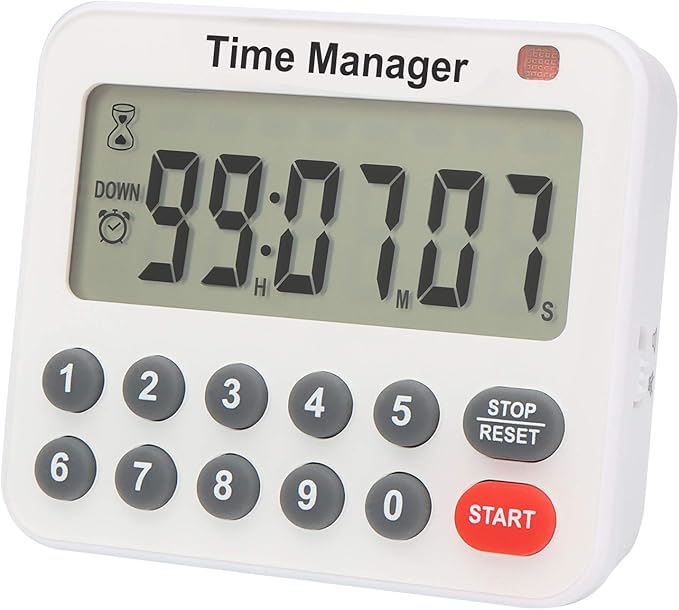 AIMILAR Digital Kitchen Timer - Magnetic Count Up Down Direct Entry Cooking Timer with Loud Alarm, Auto Shut-Off & Memory Function, 99 Hrs 99 Mins 99 Secs, 10 Key for Cooking, Exercise, Games
