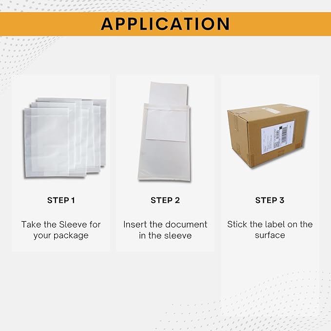 1000 Pack 7"x10" Shipping Label Sleeves – Clear Self-Adhesive Packing Slip Pouches, Waterproof Packing List Envelopes – Ideal for Shipping Documents, Mailing Labels, Invoices & Packing Slips