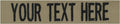 Custom Uniform Name Tapes Solid Colors. Coyote Tan Fabric, 4 Inch Sew on