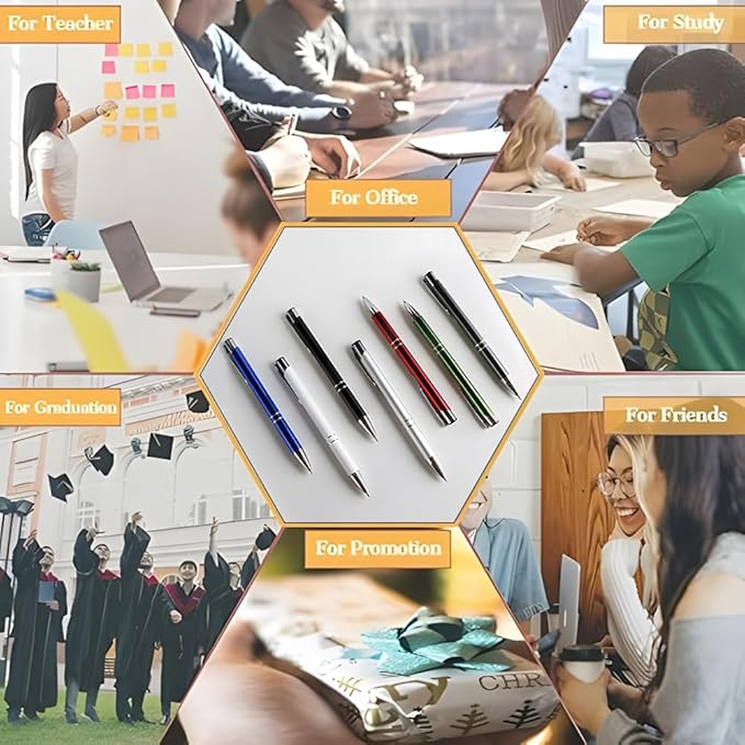 Yucold Customized ballpoint pens in bulk, personalized ballpoint pens with free engraving, for use in companies, enterprises, graduation anniversaries (Green,26)