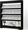 LHIUGE 4-Layer Brochure Display Rack,Freestanding Wooden Magazine Rack,Standing Literature Display Rack Brochure Holder for Home, Office, Retail Display