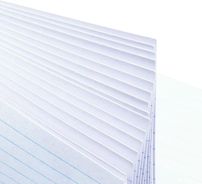 KAISA 4x6 Index Cards Flashcards 4"x6" Note Cards Ruled Index Card Lined Notecards, White 60 Sheet 4 Packs, KSU-07983