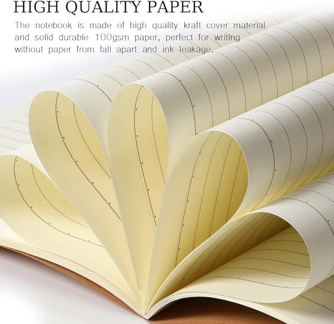 110 Pack A5 Composition Notebooks Bulk, Kraft Cover Lined Paper Journal for Traveler, Notes, Memo, Bulk Journals Notebook Sewn Brown College Ruled, 60 Pages, 8.3 x 5.5 Inch