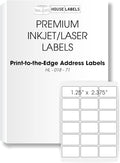 HOUSELABELS 18-up Address Labels (2-3/8" x 1-1/4") for Laser and Inkjet Printers, 200 Sheets