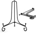 TR-LIFE Plate Stands for Display - 6 Inch Holder + Metal Easel Stand for Picture Frame, Decorative Plates, Book, Photo, Collectibles (2 Pack)