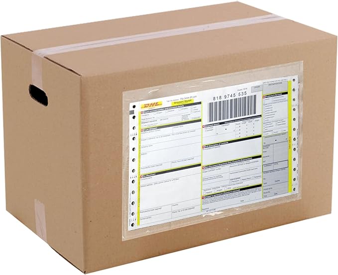 RyhamPaper Packing List Envelopes, Clear 7.5" x 5.5" Self Adhesive Shipping Labels Envelope Pouches (500 Pack)