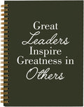 OXW Leadership Gifts Notebook Journal, Leader Gifts for Women Men, Meeting Notebook for Work, Thank You Gifts for Leader Boss Mentor Supervisor, Olive Green Spiral Notebook 5.5 x 8.3