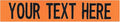 Custom Uniform Name Tapes Solid Colors. Orange Fabric, 5 Inch Hook Fastener (Uniform Ready Fastener)