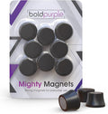 Strong Magnets for Whiteboard, Glassboard and Fridge (Black, 8 Pack, Small). N54 Neodymium Rare Earth Heavy Duty Magnets for Home and Office Supplies.