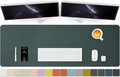 Large Desk Mat - 47.2"x 17" Non-Slip PU Desk Pad for Office and Home - Ideal for Large Mouse Pad and Desk Mats on Top of Desks(Dark Green)