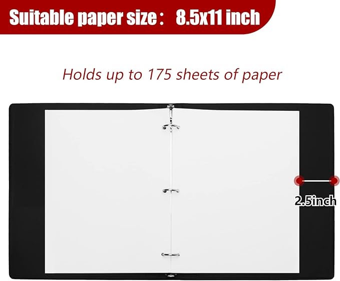 Vienrose 3 Ring Binder 1 Inch Round Rings with Linen Fabric Cover, Fits 8.5 x 11 Inch Paper, Durable Organizer for School, Office, Home, Recipes, DarkGreen