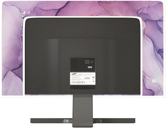 Baocicco Fashion Violet Marble Waterproof TV Dust Cover 40, 41, 42，43 Inch Anti-Static Dustproof Creative Design TV Screen Cover TV Screen Covers Sleeve Compatible with PC Desktop and TV LED LCD OLED