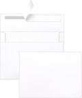 Silunkia 100 Packs White Single Panel Blank Cards and Envelopes 5 x 7 Heavy Flat Cardstock and A7 Envelopes Self Seal for Wedding Invitations, Party, DIY Greeting Cards, Graduations, Baby Shower