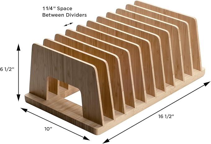 MobileVision Bamboo Device Organizer for Smartphones, Tablets and Laptops, 10 Slots