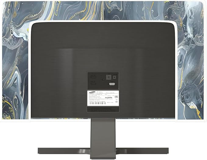 Baocicco Gray Gold Marble Waterproof 58, 59, 60 Inch TV Dust Cover Anti-Static Dustproof Protective Aesthetic Texture Screen TV Covers Full Body Cover for Television Screen Desktop PC LED LCD OLED