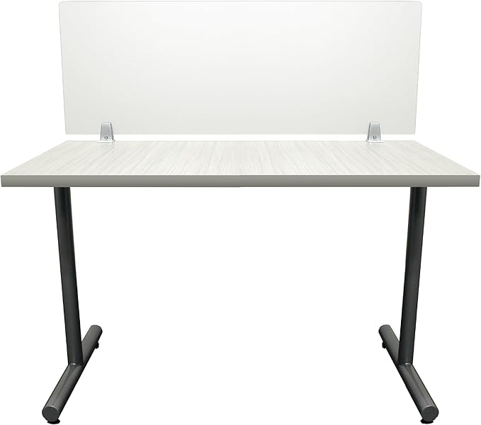OBEX Frosted Acrylic Desk Mounted Privacy Panel, 24" x 30", Frosted