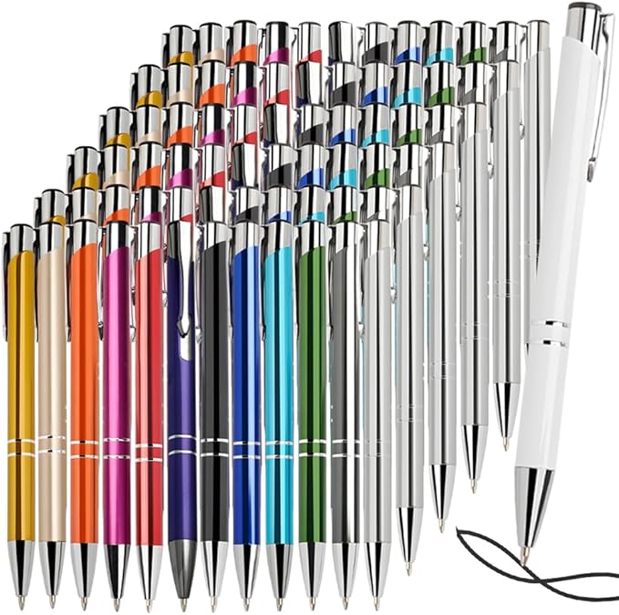 Yucold Customized ballpoint pens in bulk, personalized ballpoint pens with free engraving, for use in companies, enterprises, graduation anniversaries (Multicolor,260)