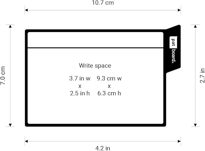 PATboard Scrum Board and Kanban Board - 16 Task Cards Medium - with nanocups® for Glass - Navy Blue