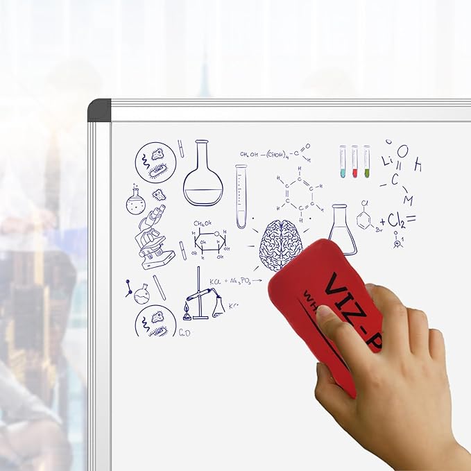 VIZ-PRO Magnetic Whiteboard/Dry Erase Board, 48 X 36 Inches, Pack of 2