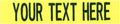 Custom Uniform Name Tapes Solid Colors. Neon Yellow Fabric, 5 Inch Sew on