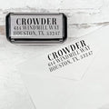 Self Inking Modern Address Stamps | Custom Return Address Stamper (Magazine Serif, Medium)