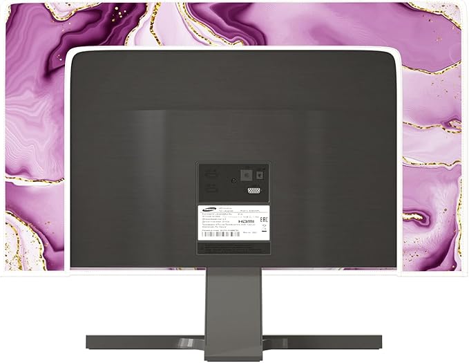Baocicco Violet Gold Marble Waterproof Weatherproof and Dust-Proof TV Screen Cover 40, 41, 42, 43 Inch for Home Office Creative TV Covers for TVs Screen Anti-Static Dustproof Protective