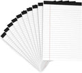 10 Pack Legal Pads Writing Pad 5x8 Inch Lined Writing Note Pads Grocery List Notepad Narrow Ruled Writing Pads 5x8 White Small Legal Pad 30 Sheets To Do Notepad 80GSM Paper for School, College, Office