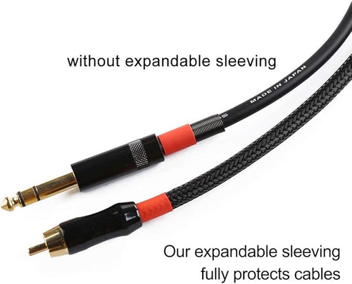 100ft - 1/2 inch PET Expandable Braided Sleeving – Black – Alex Tech Braided Cable Sleeve