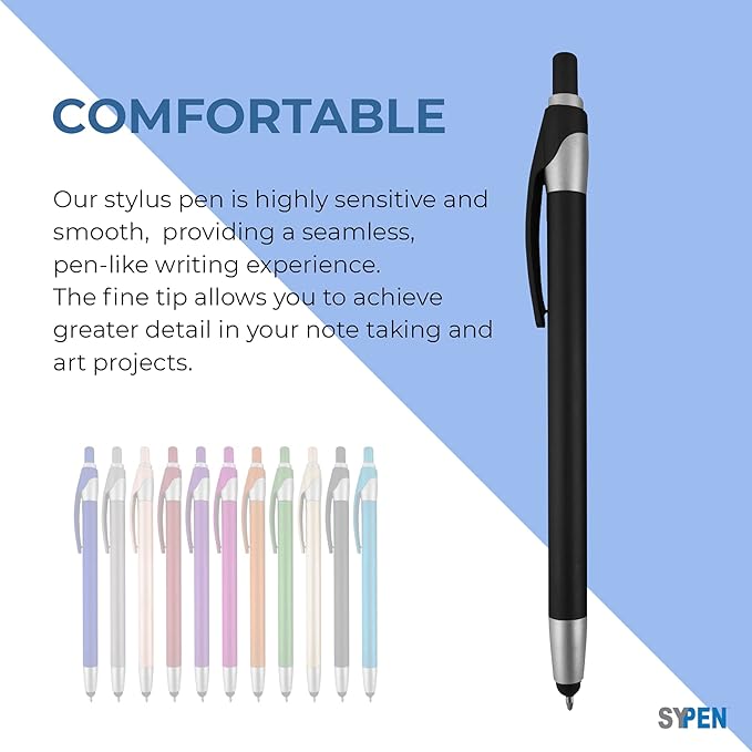 Personalized With your Custom Logo or Text Pens-Pack of 450- for Marketing, Parties, and Events, 2 in 1 Capacitive Stylus & Ballpoint Pen Compatible With Touchscreen Devices, Black Ink, Red Pens