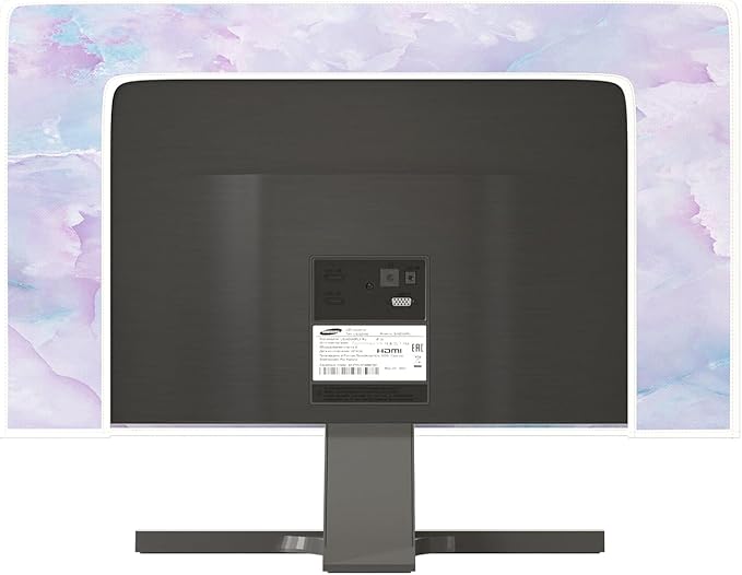 Baocicco Violet Marble Waterproof 70 Inch TV Dust Cover Anti-Static Dustproof Abstract Creative Desigen Television Accessories TV LCD Screen Texture TV Decoration for LED LCD OLED TVs