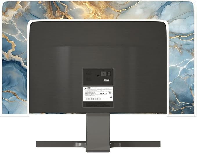 Baocicco Gold Blue Waterproof Screen TV Cover 32 Inch Modern Full Body Covers for Television Screen Panel Case TV Sleeve Compatible with Television LCD LED PC, Desktop and Home TV
