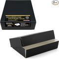 Lineco Museum Archival Drop-Front Storage Box, Acid-Free with Metal Edges, 8.5 X 10.5 X 3 inches, Black (733-2008), Set of 2