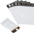 100 Pack Secure Seal White Poly Mailers - 6x9 Safe Shipping Bags - E-Commerce Self Sealing 2 Mil Poly Envelopes