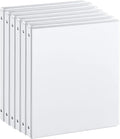 0.5-inch 3-Ring Binder with 2 Interior Pockets, 0.5'' Basic Binders Holds US Letter Size 8.5'' x 11''for Office/Home/Back to School, 6 Pack (White)
