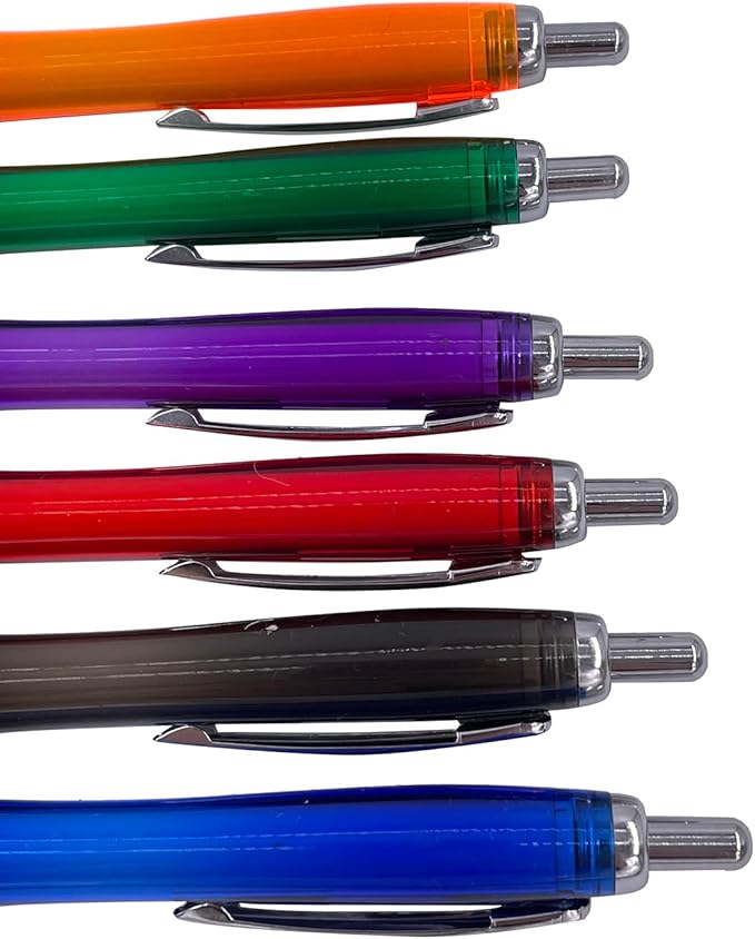 HEYZARDA Personalized Pens with Name Custom Text Logo Retractable Customized Ballpoint Pens for Church Office Business 100 Pcs, Blue