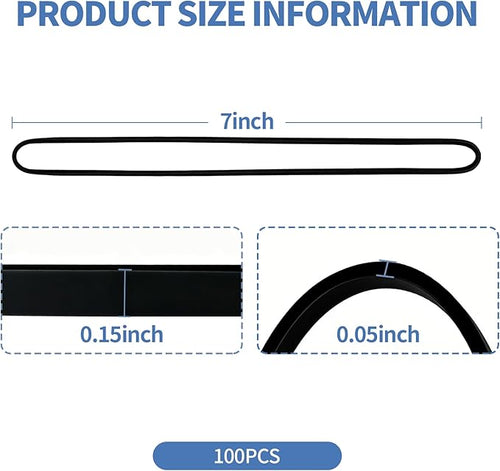 100Pack Trash Can Rubber Bands,5 Colors Large Rubber Bands,Heavy Duty,Reusable Elastic Bands for 13-30 Gallon Bins for Office Supplies File Folders Box Books,Bundle Rugs, BBQ Covers