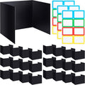 Crtiin 24 Pcs Privacy Folders for Students Desk Dividers Standard School Privacy Cardboard Board Testing Dividers Shield for Classroom Teacher Supplies Keep Eyes from roving(Stylish)