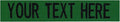 Custom Uniform Name Tapes Solid Colors. Kelly Green Fabric, 4 Inch Hook Fastener (Uniform Ready Fastener)