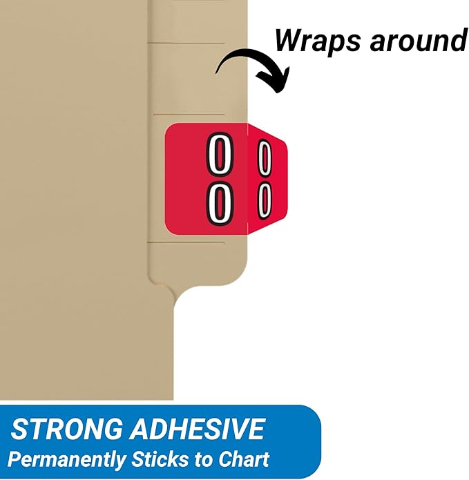 Doctor Stuff - File Folder Labels, Terminal Digit Filing, Consecutive Double Digit Numbers 90-99, Barkley FDDBM Match - BXDM Series Chart Stickers, Orange, 1" x 1-1/2", 500/Roll