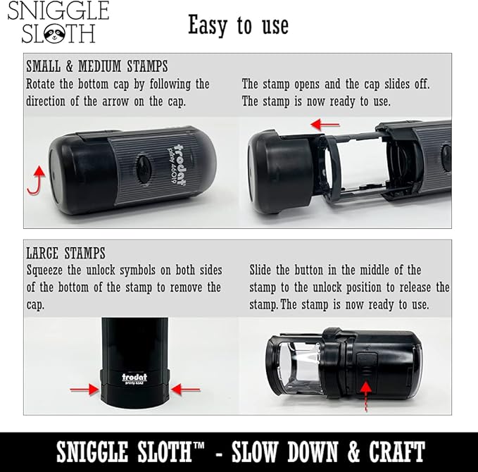 Thank You in Heart Self-Inking Rubber Stamp Ink Stamper for Stamping Crafting Planners - 1/2 Inch Mini - Black Ink