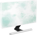 Baocicco Abstract Watercolor Waterproof TV Display Screen Cover 32 Inch Cyan Marble Dip Dyeing Dust Proof TV Covers for Television Screen Anti-Static Dustproof Protective，Mint Green