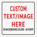 Custom Sign Personalized Custom Metal Sign, Customize For Office, Business, Workplace, Office, Home, Delivery Signs 8x8